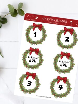 Adventskalender - klistermærker