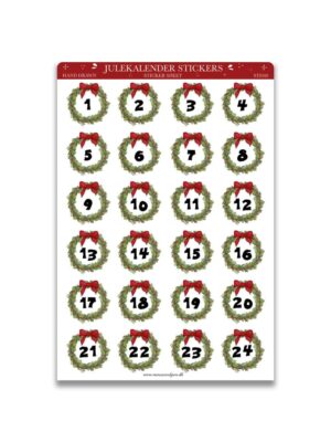 Julekalender - 24 klistermærker